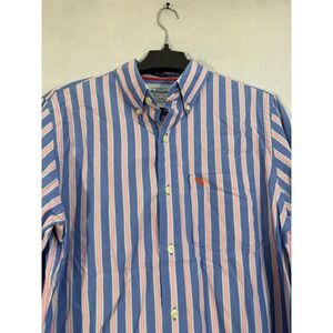 Vintage Abercrombie Fitch Shirt Mens FITS M Long Sleeve Striped Y2K Preppy